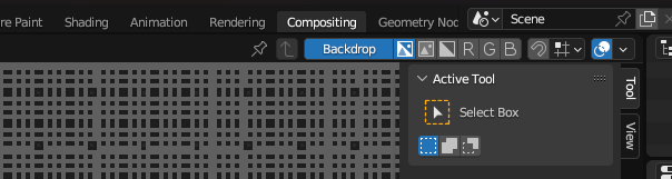 Blender compositing interface
